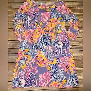 EUC Lilly Pulitzer Marlowe Dress So Snappy size Medium Sea Turtle Purple